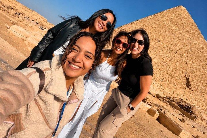 Private Day Tour to Grand Egyptian Museum, Giza Pyramids & Bazaar