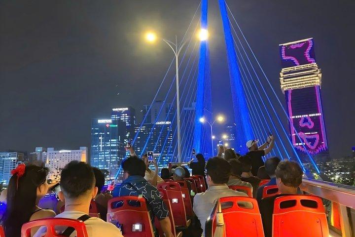 Saigon city by Night: Double-Decker Bus & Dinner on Cruise