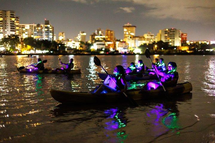 San Juan Glow Paint Night Kayak & Amazing Views in Condado Lagoon
