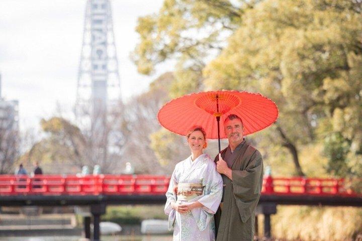 Authentic Kimono and hair styling and Photo Session in Osaka