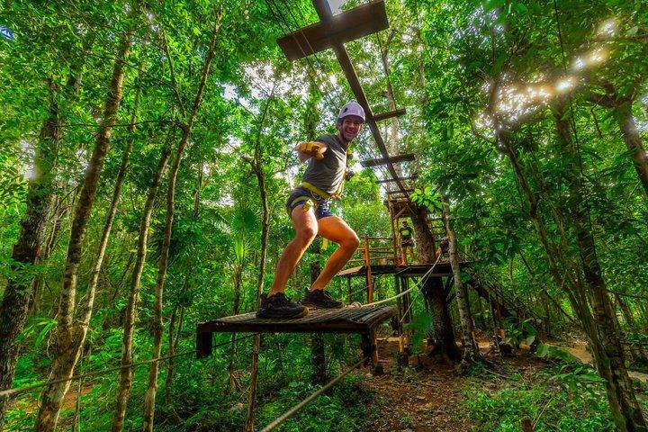From Playa del Carmen ATV Adventure with Ziplines, Cenote