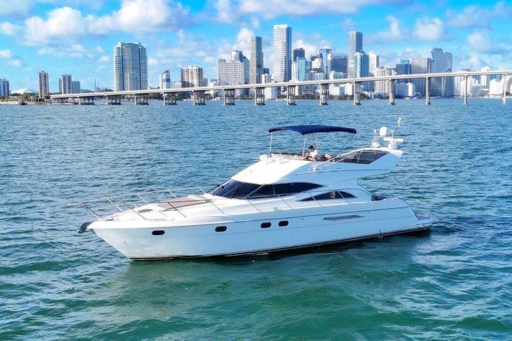 Miami Luxury Yacht Charter 60 ft + 2 free Jet Ski Ride + Sea Pool