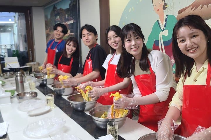 Hands-on Kimchi Making & Kimchi Jeon + Makgeolli in Myeongdong