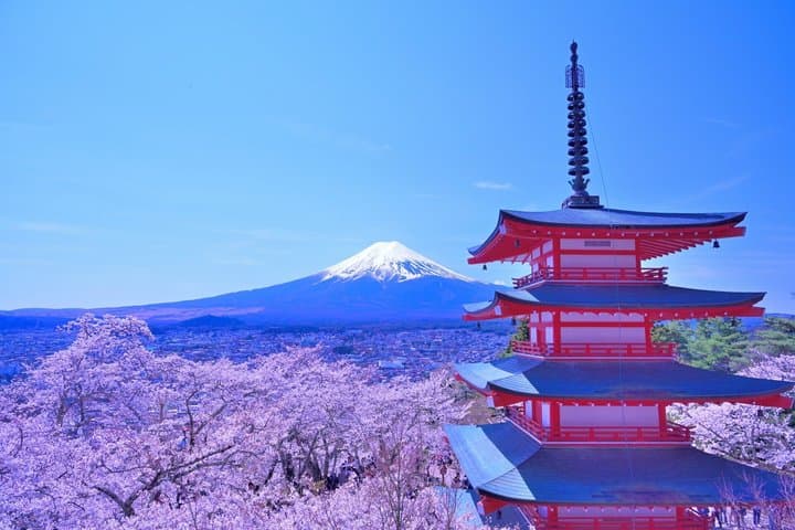 Mt. Fuji, Arakurayama, Hikawa clock shop, Oishi Park, Kawaguchiko