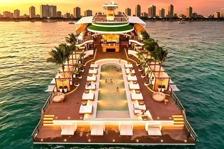 Pattaya SINA Beach Floating Club VIP Seating with Ocean Views