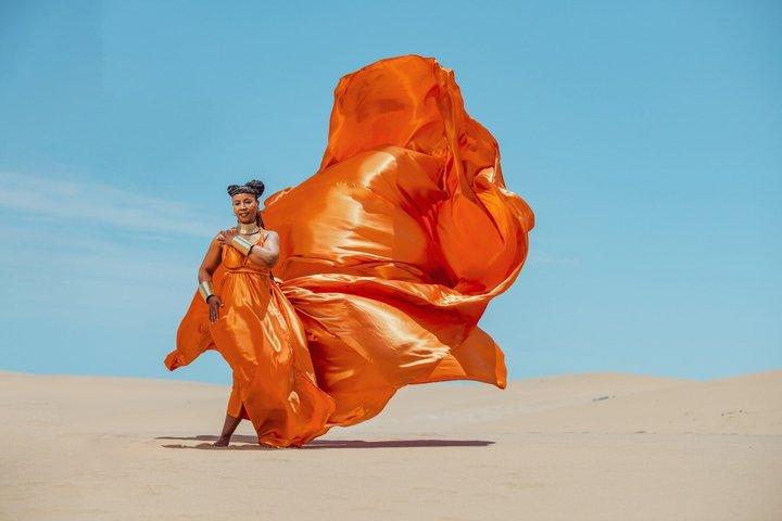 Flying Dress Namibia Photoshoot Swakopmund