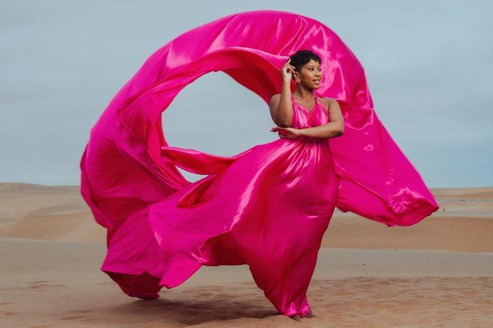 Flying Dress Namibia Photoshoot Swakopmund