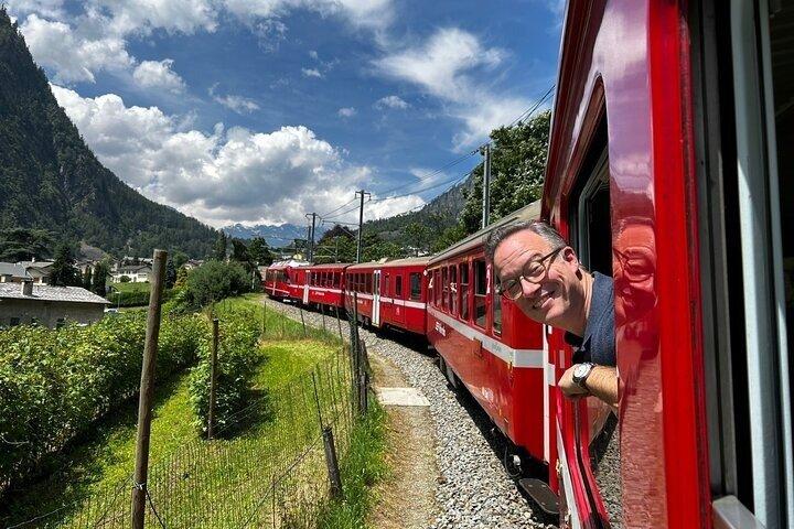 Intimate Small-Group Bernina UNESCO Scenic Train on Swiss Alps