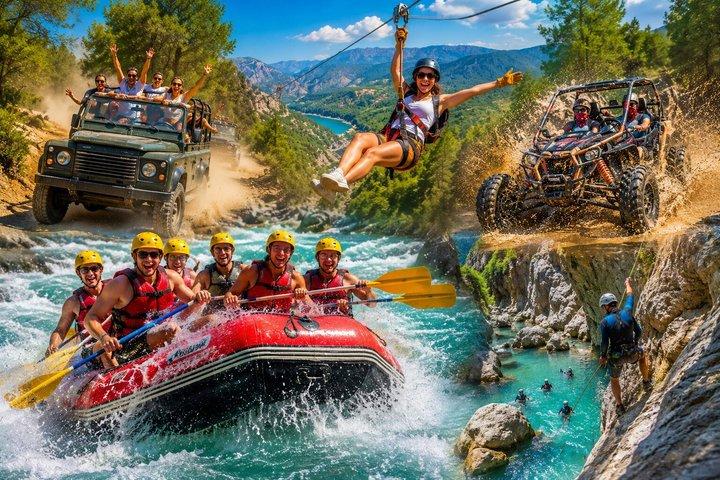 Antalya/Alanya Rafting, Zipline, Jeep, Quad, Buggy Safari