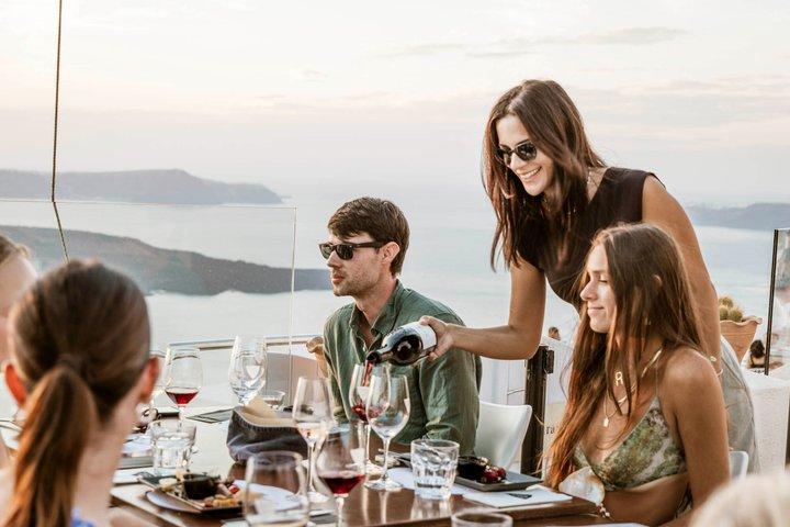 Santorini Sunset Wine Tour with Santo Winery Views