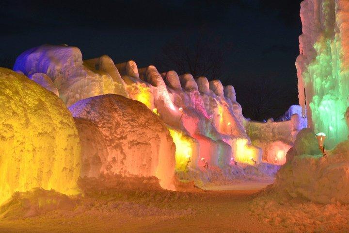 Lake Shikotsu Ice Festival Tour with Ice Art and Illumination