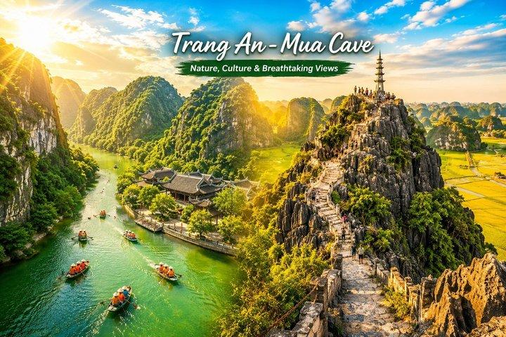 From Ninh Binh: Bich Dong, Hoa Lu, Trang An, Mua Cave Small Group