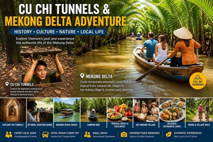 From Ho Chi Minh: Cu Chi Tunnels & Mekong Local Life Tour